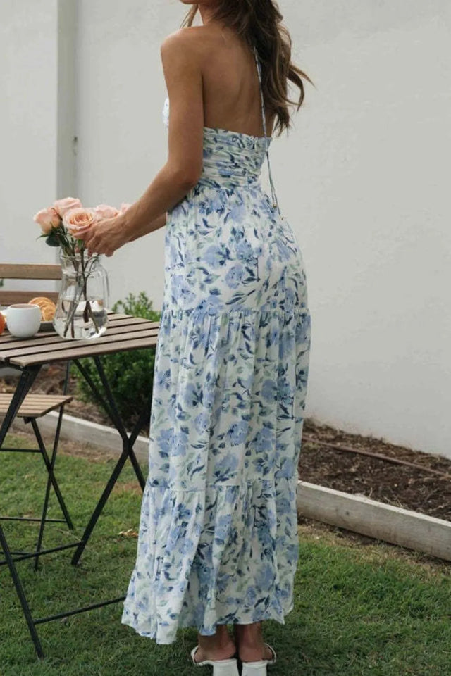Printed Halter Neck Cami Dress.