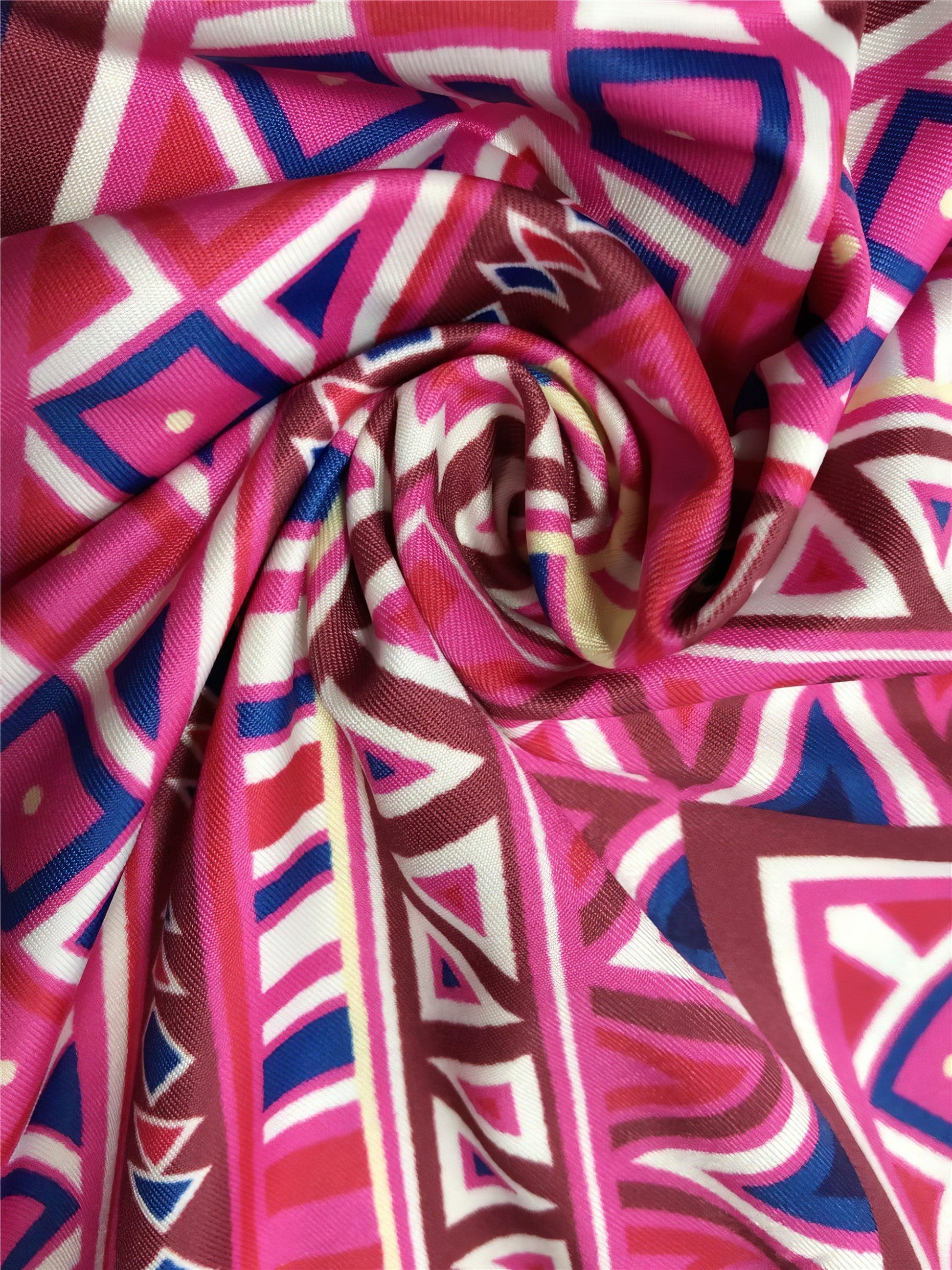 Printed long sleeve top and brief swim set with no padding.