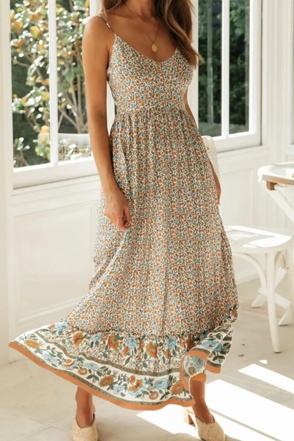 Printed Maxi Cami Dress.