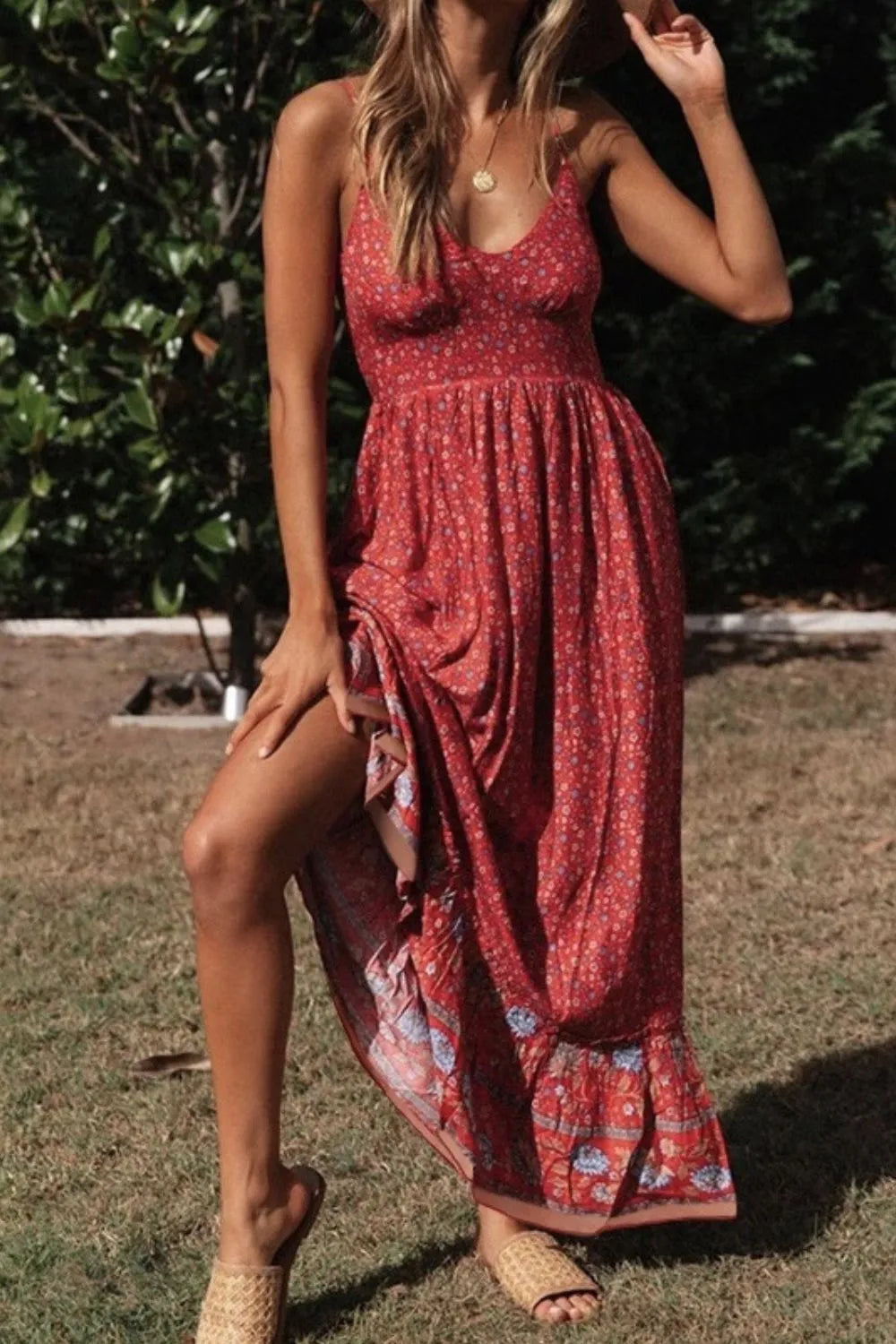 Printed Maxi Cami Dress.