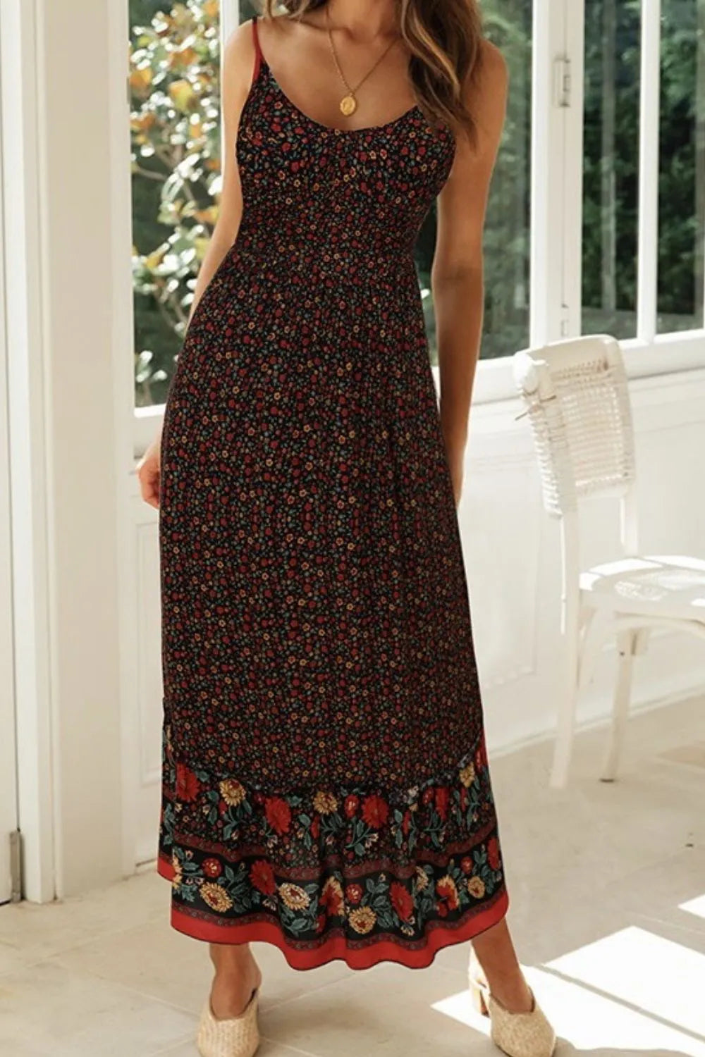 Printed Maxi Cami Dress.