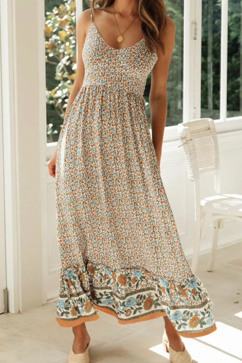Printed Maxi Cami Dress.