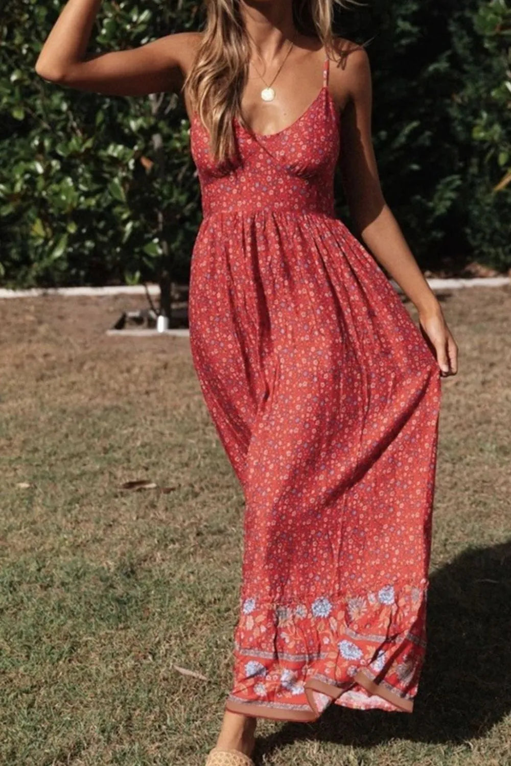 Printed Maxi Cami Dress.