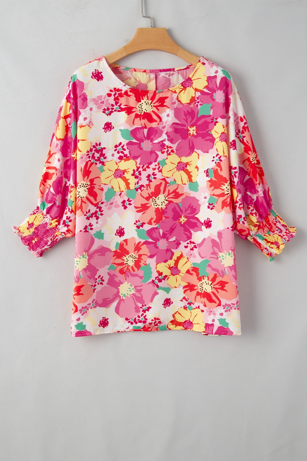Printed Round Neck Half Sleeve Blouse.
