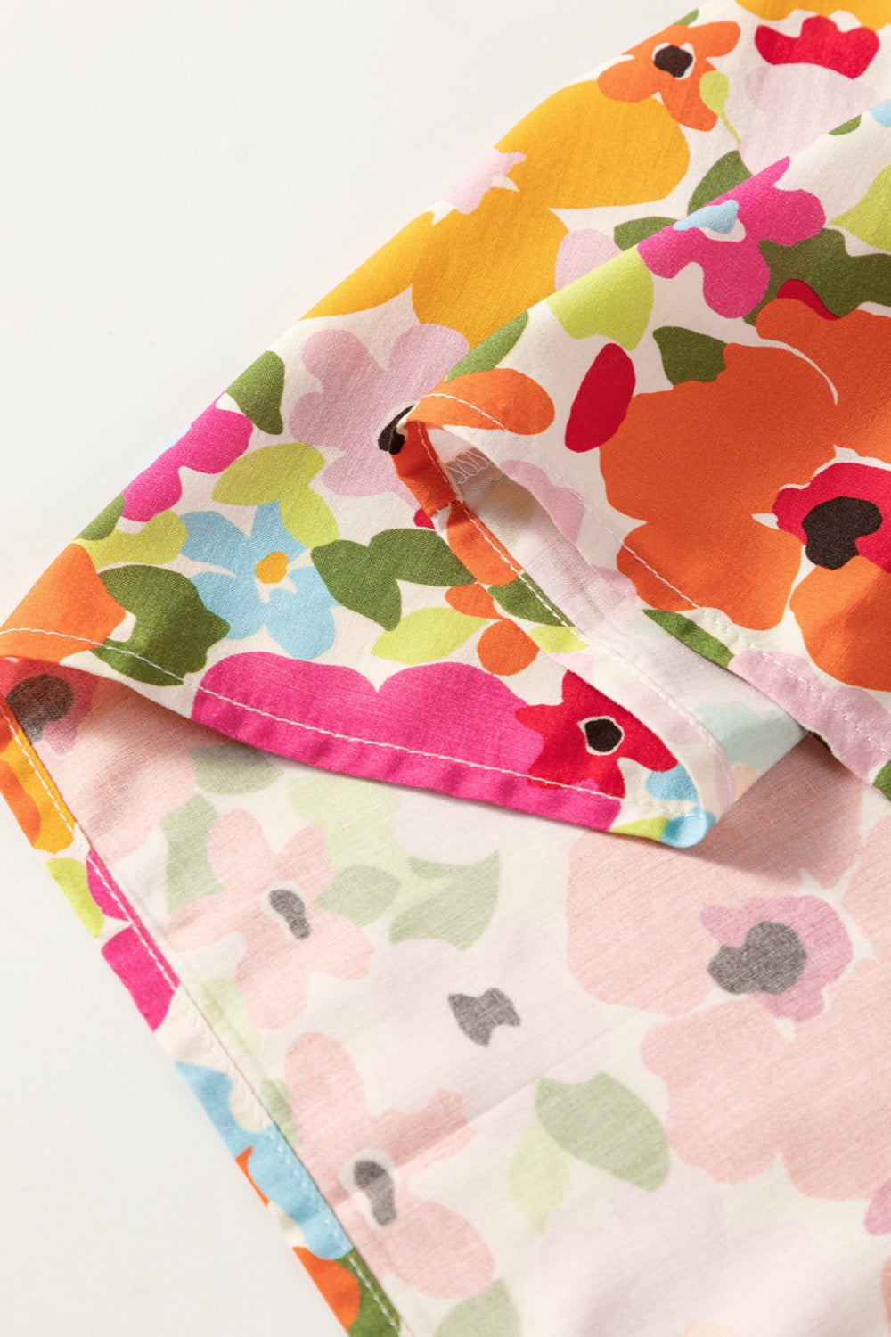 Printed Round Neck Half Sleeve Blouse.