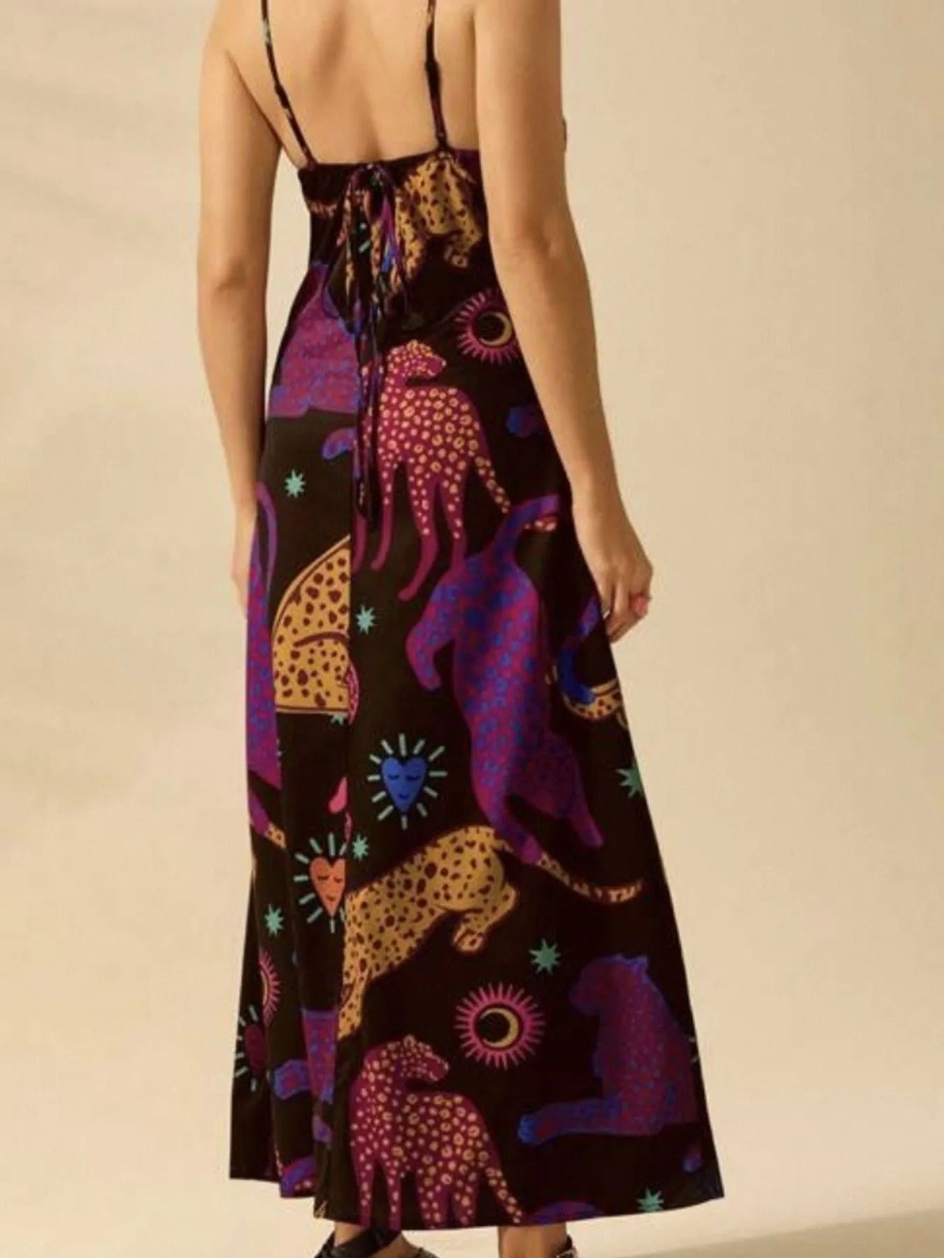 Printed Sleeveless Maxi Dress