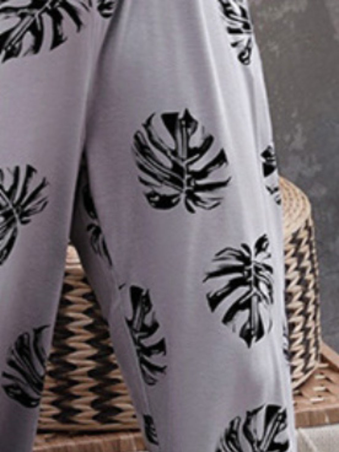 Printed Spaghetti Strap Jumpsuit with Pockets.