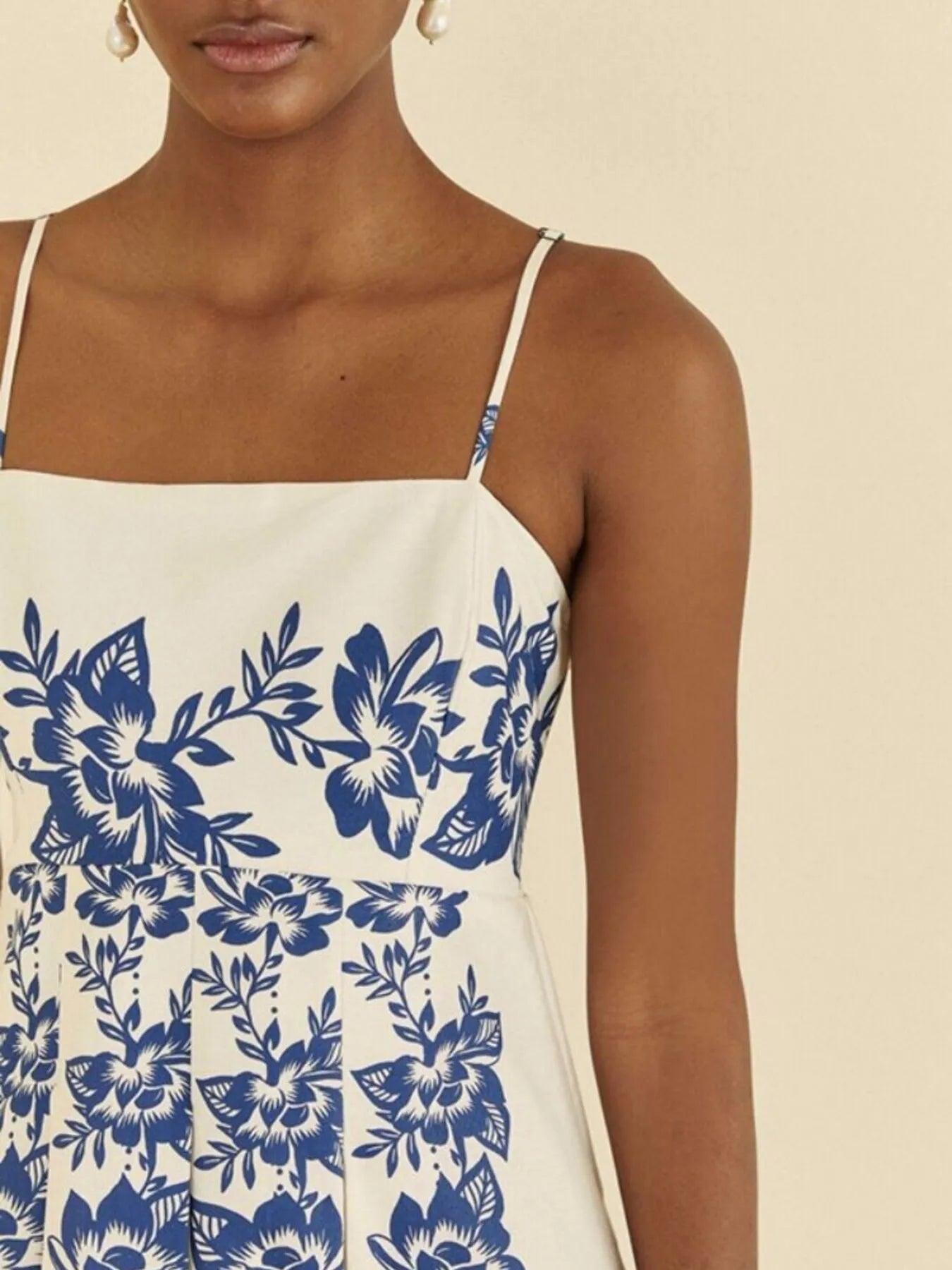 Printed Spaghetti Strap Maxi Dress.