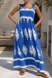 Printed Square Neck Cami Dress.
