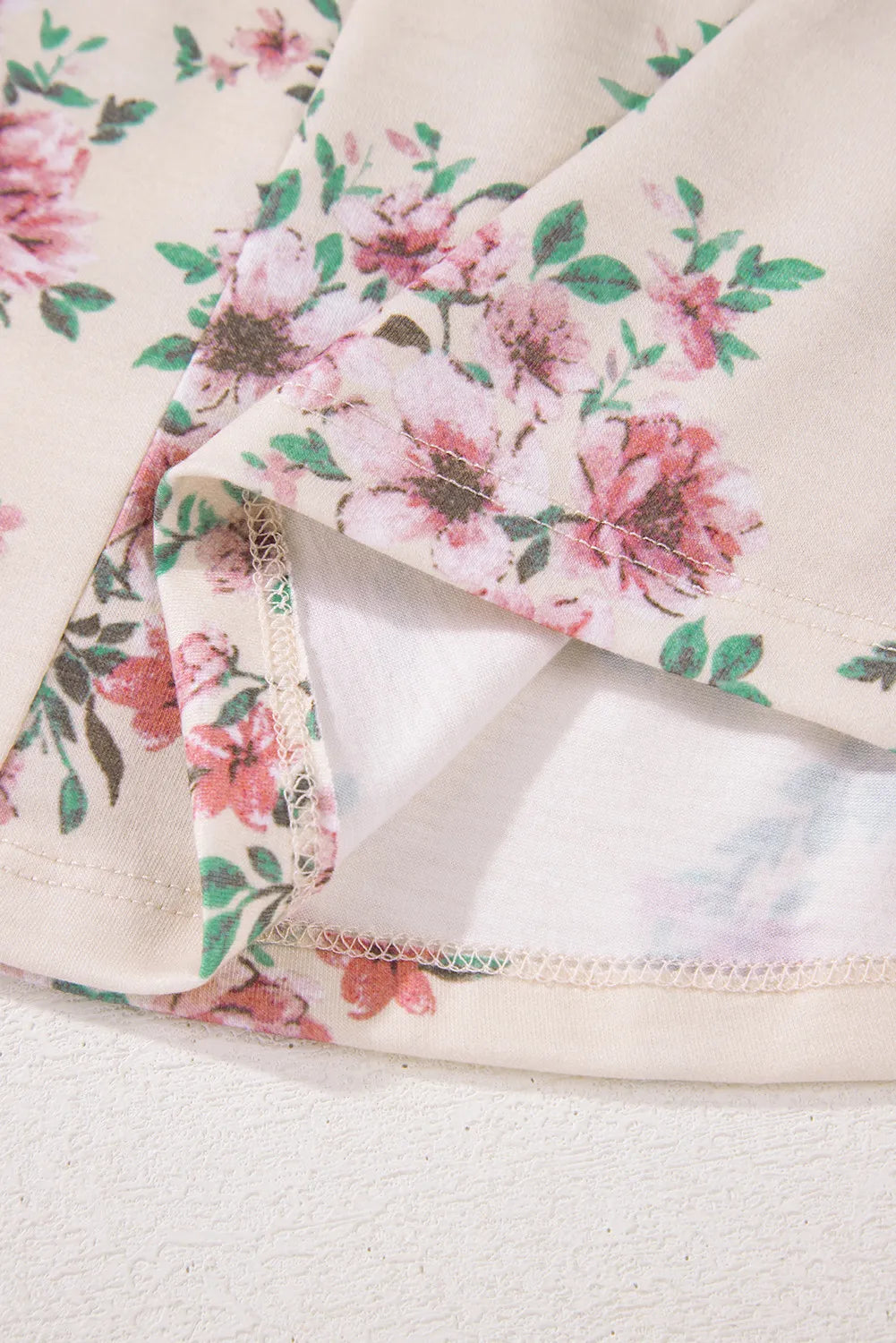 Printed Square Neck Long Sleeve Blouse.