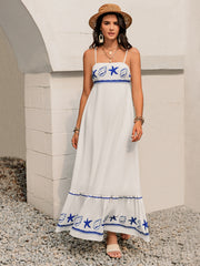 Printed Square Neck Maxi Cami Dress.