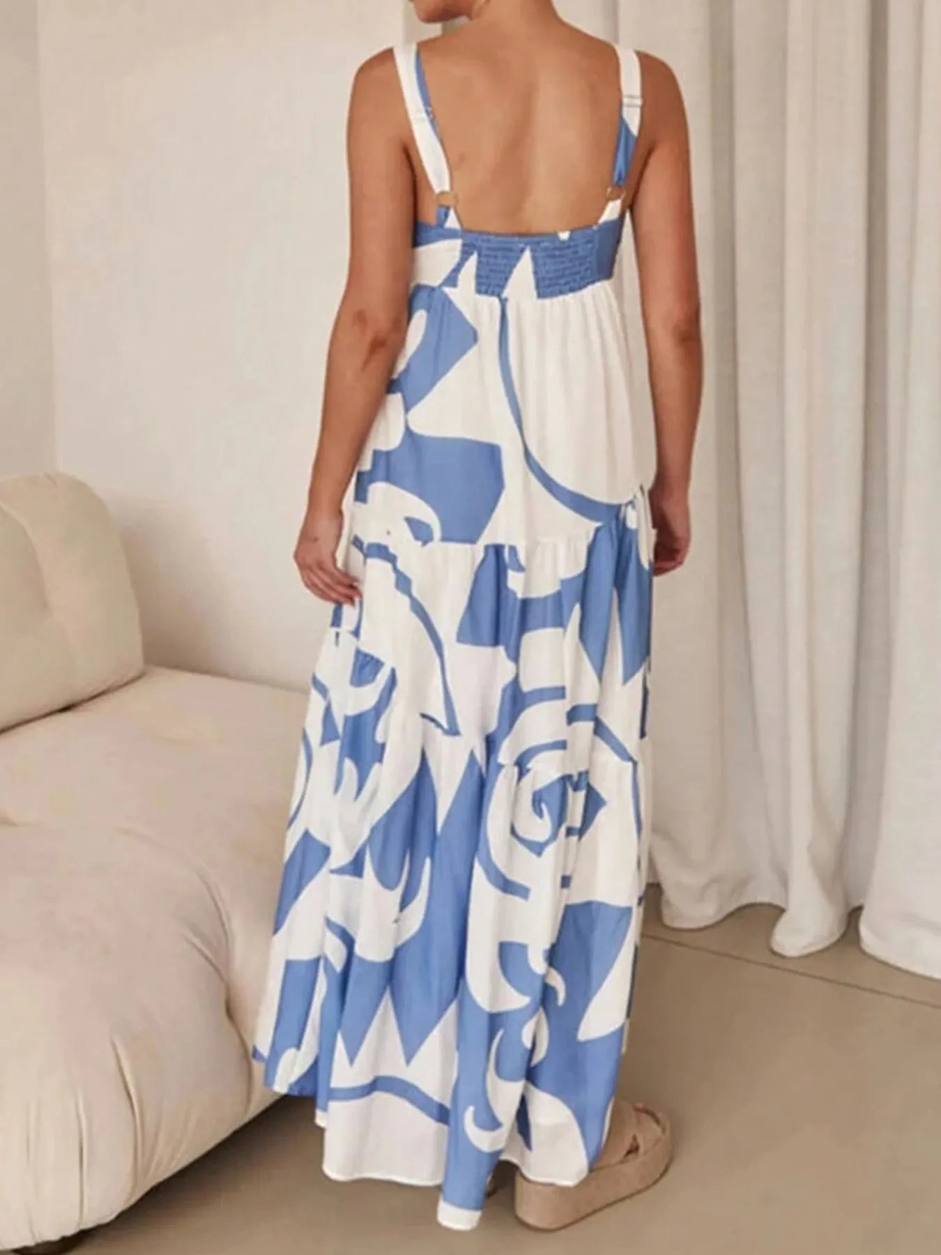 Perfee Floral Balloon Sleeve Mini Dress.