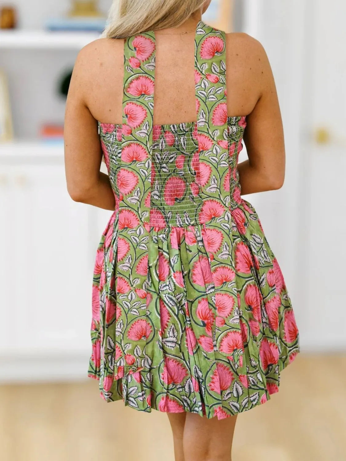 Printed Tube Mini Dress.