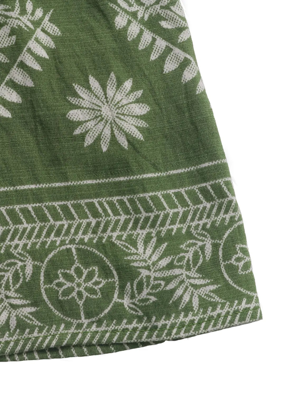 Printed V-Neck Sleeveless Dress.