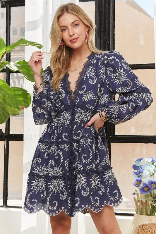 Adora Puff Sleeve Floral Dress.