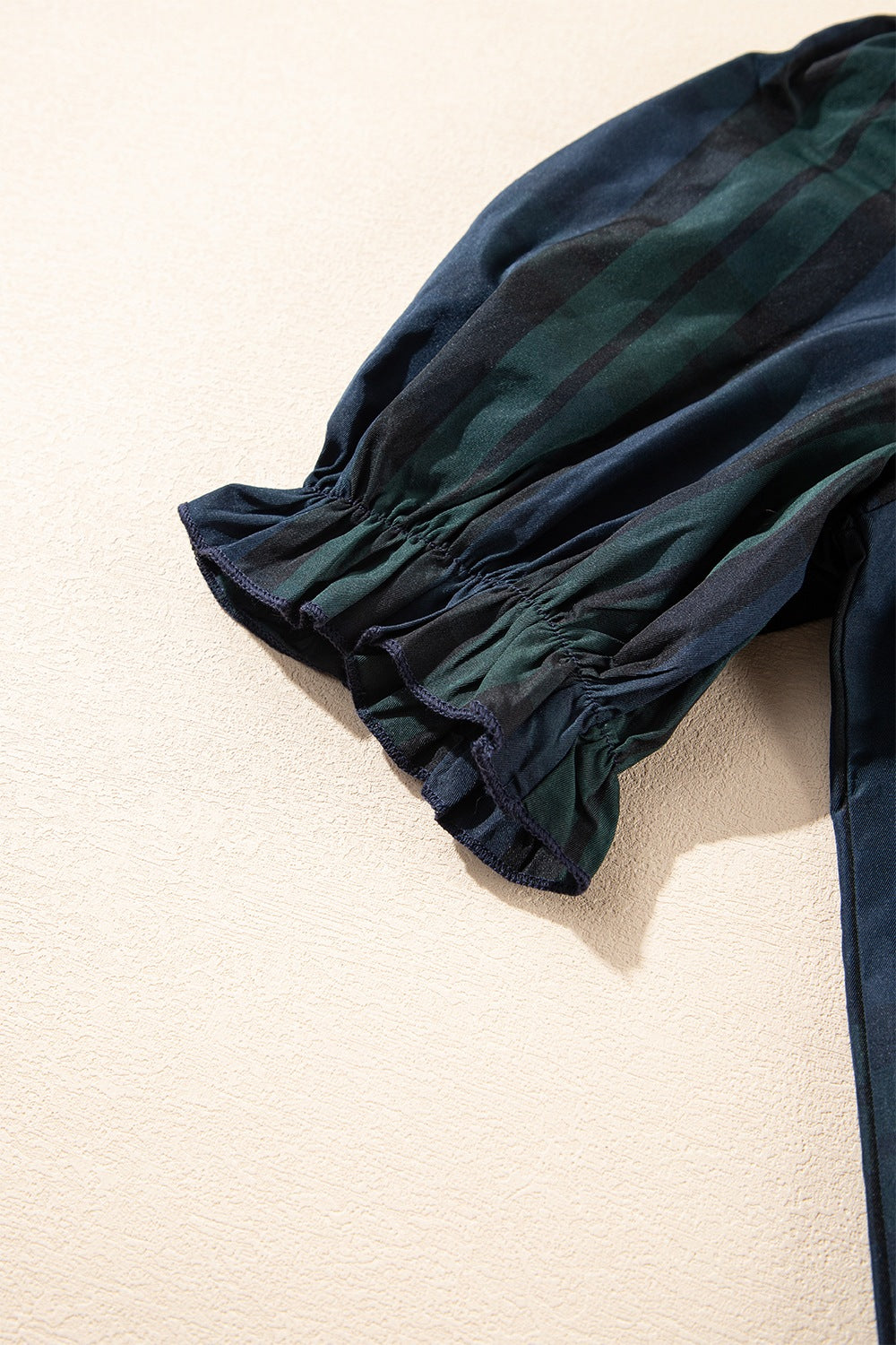 Puff Sleeve Frilled Trim Elegant Blouse with Buttoned.