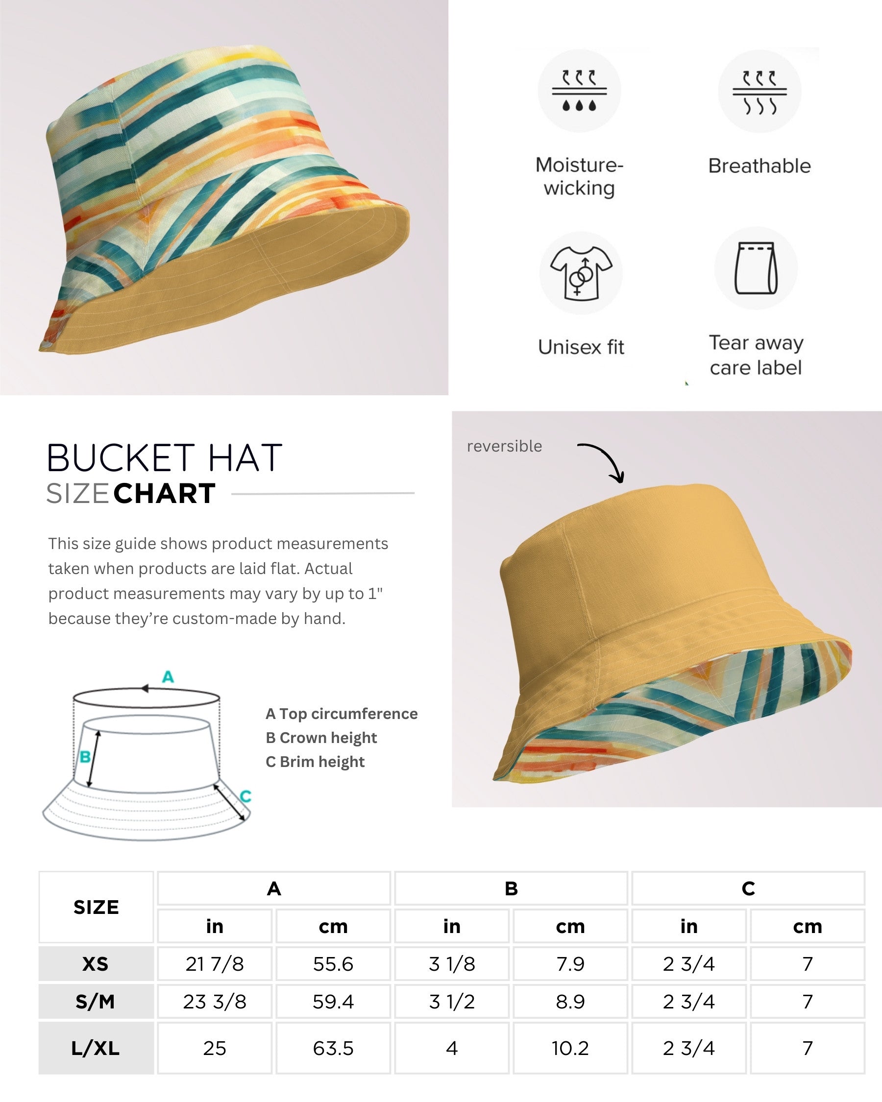 Reversible Bucket Hat - Barbara IV