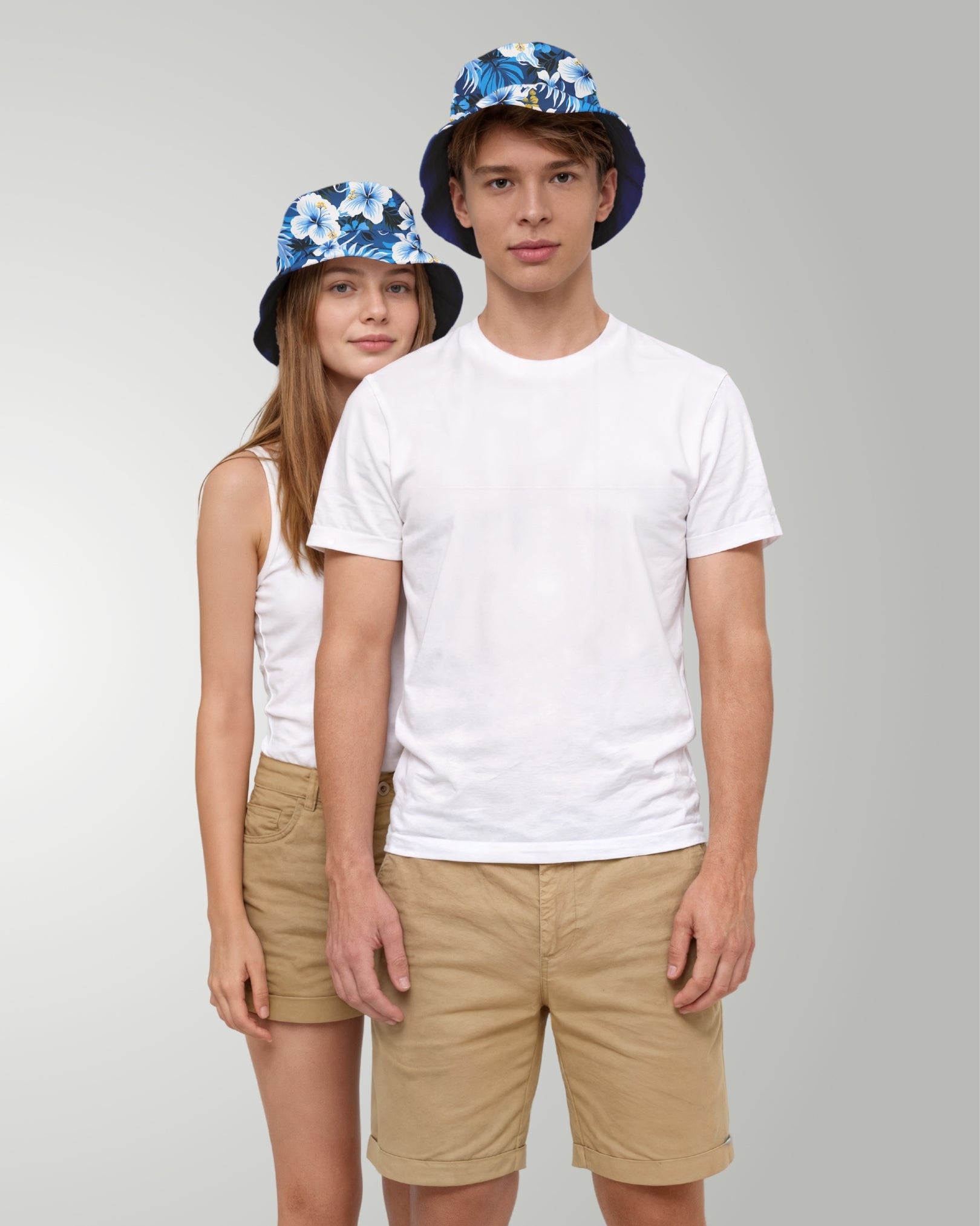 Reversible Bucket Hat - Blue Hawaiian