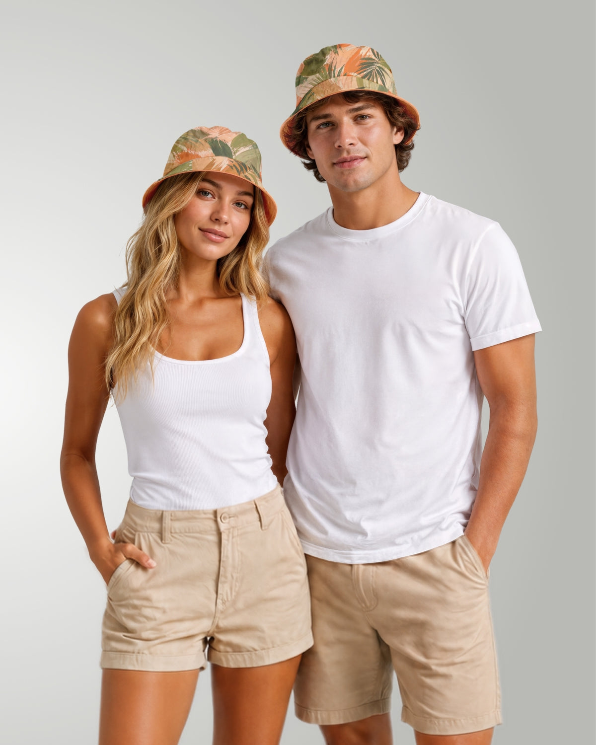Reversible Bucket Hat - Peachy Palms