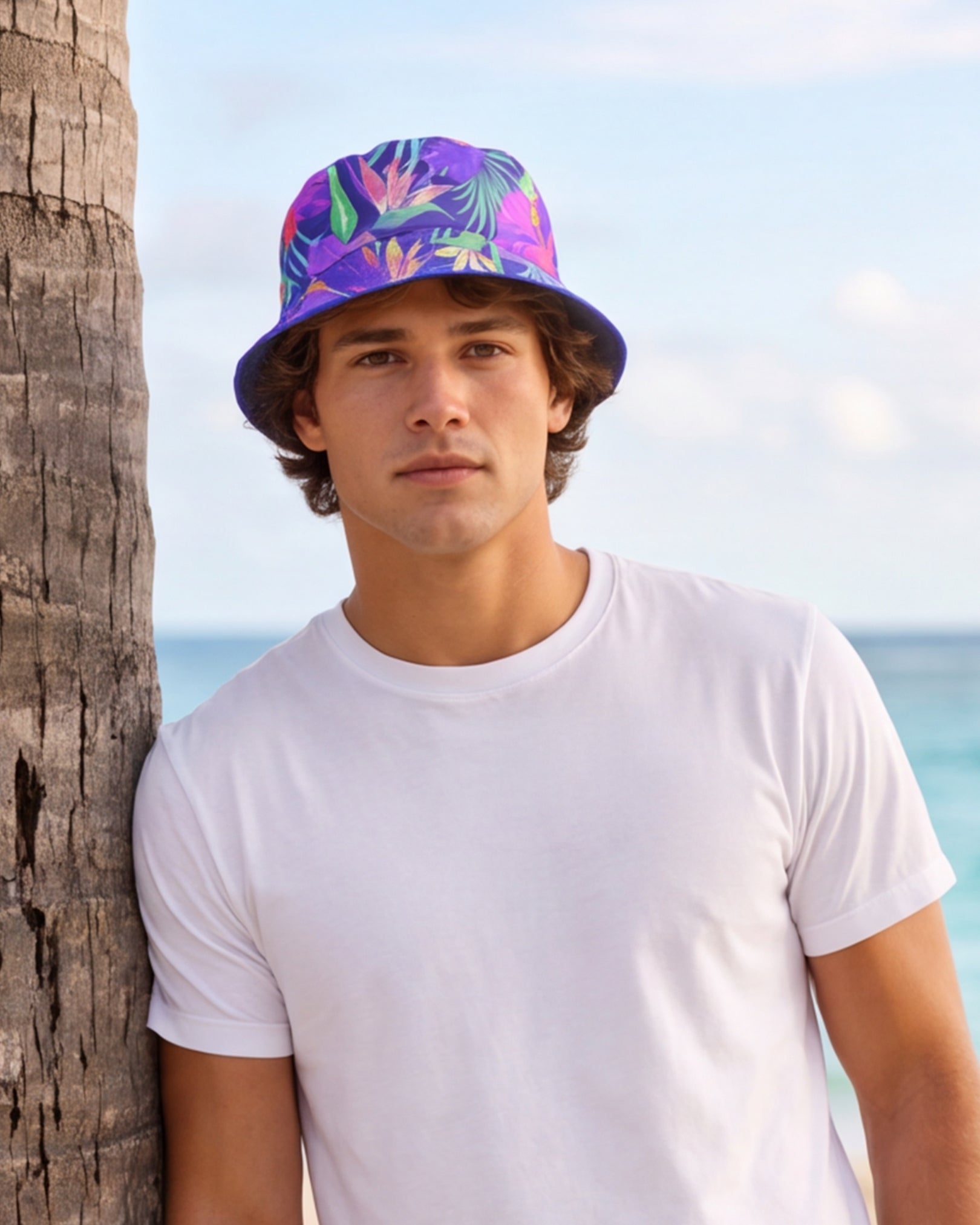 Reversible Bucket Hat - Purple Paradise