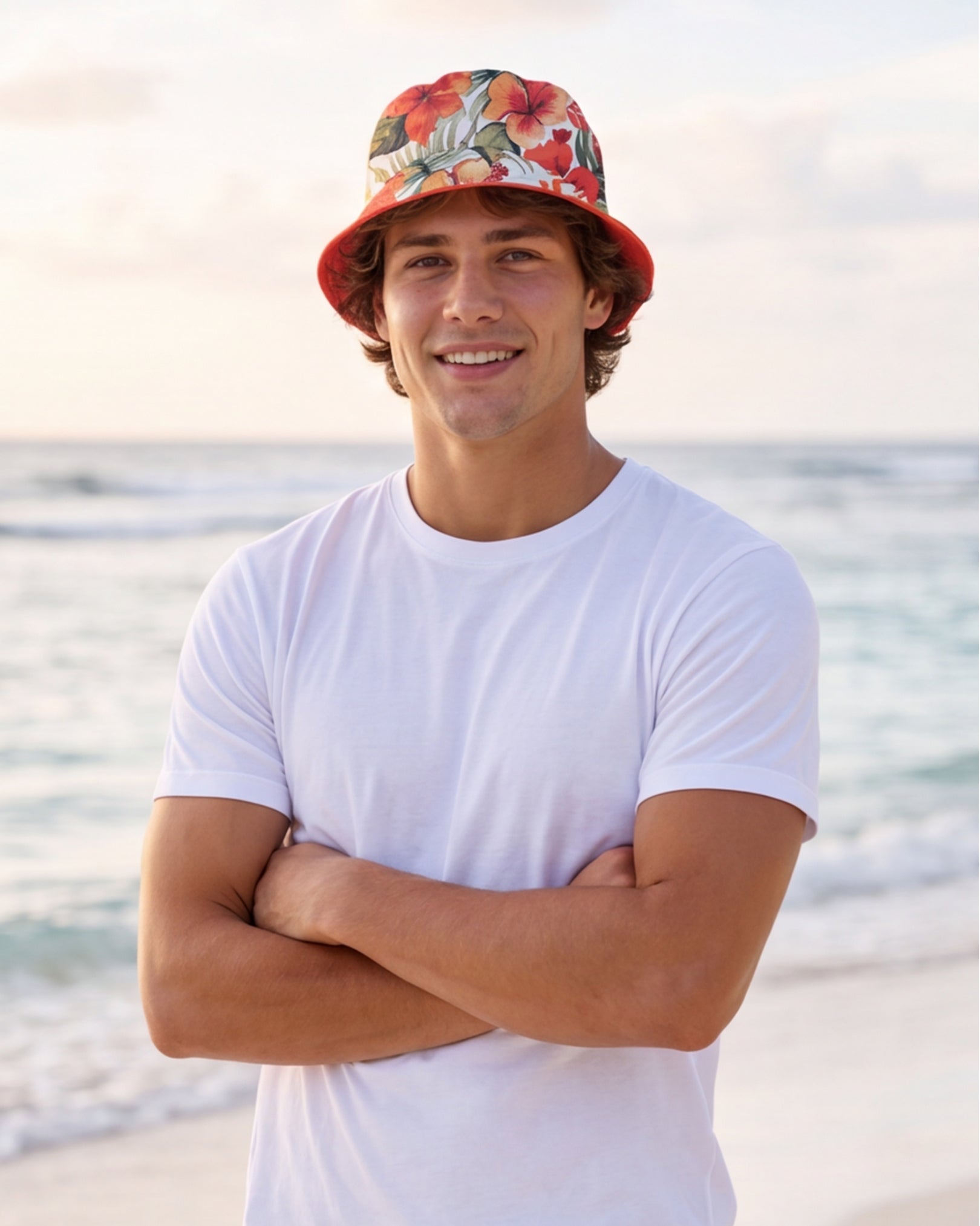Reversible Bucket Hat - Sunset Bloom