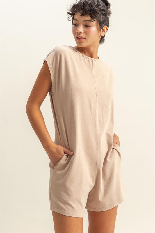 Drawstring Waist Striped Overalls with Pockets.