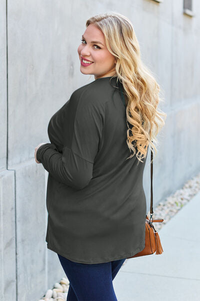Round Neck Dropped Shoulder T-Shirt