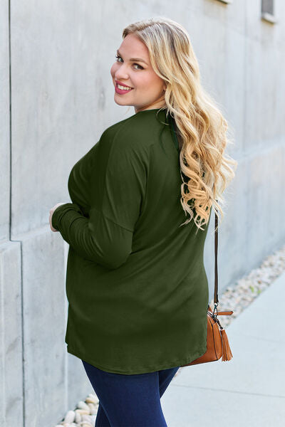 Round Neck Dropped Shoulder T-Shirt