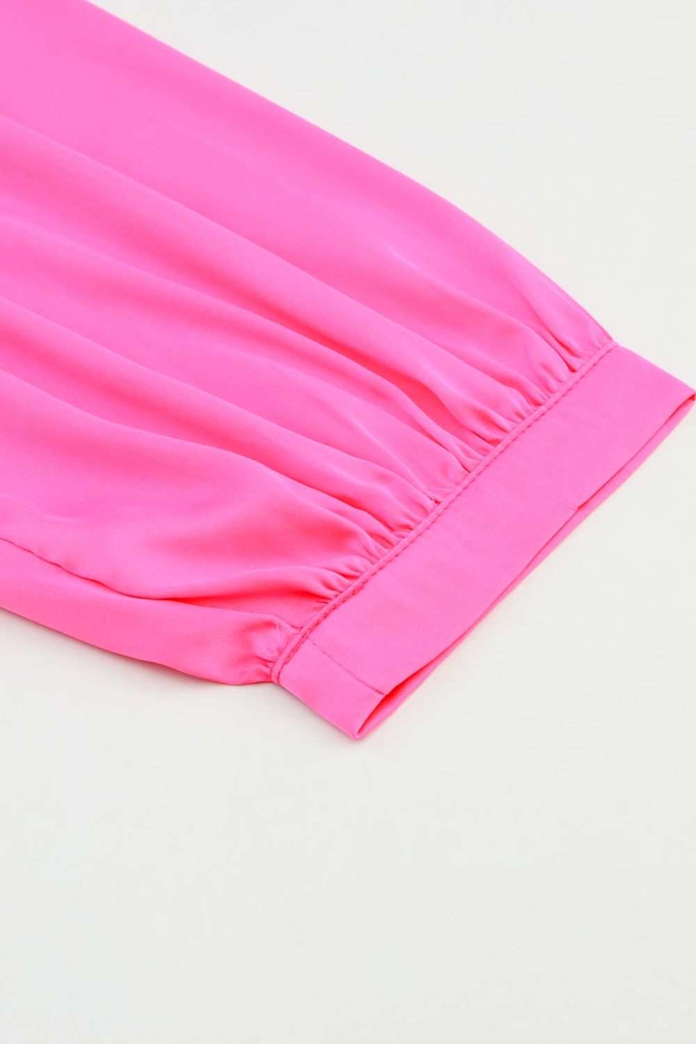Round Neck Long Sleeve Blouse.