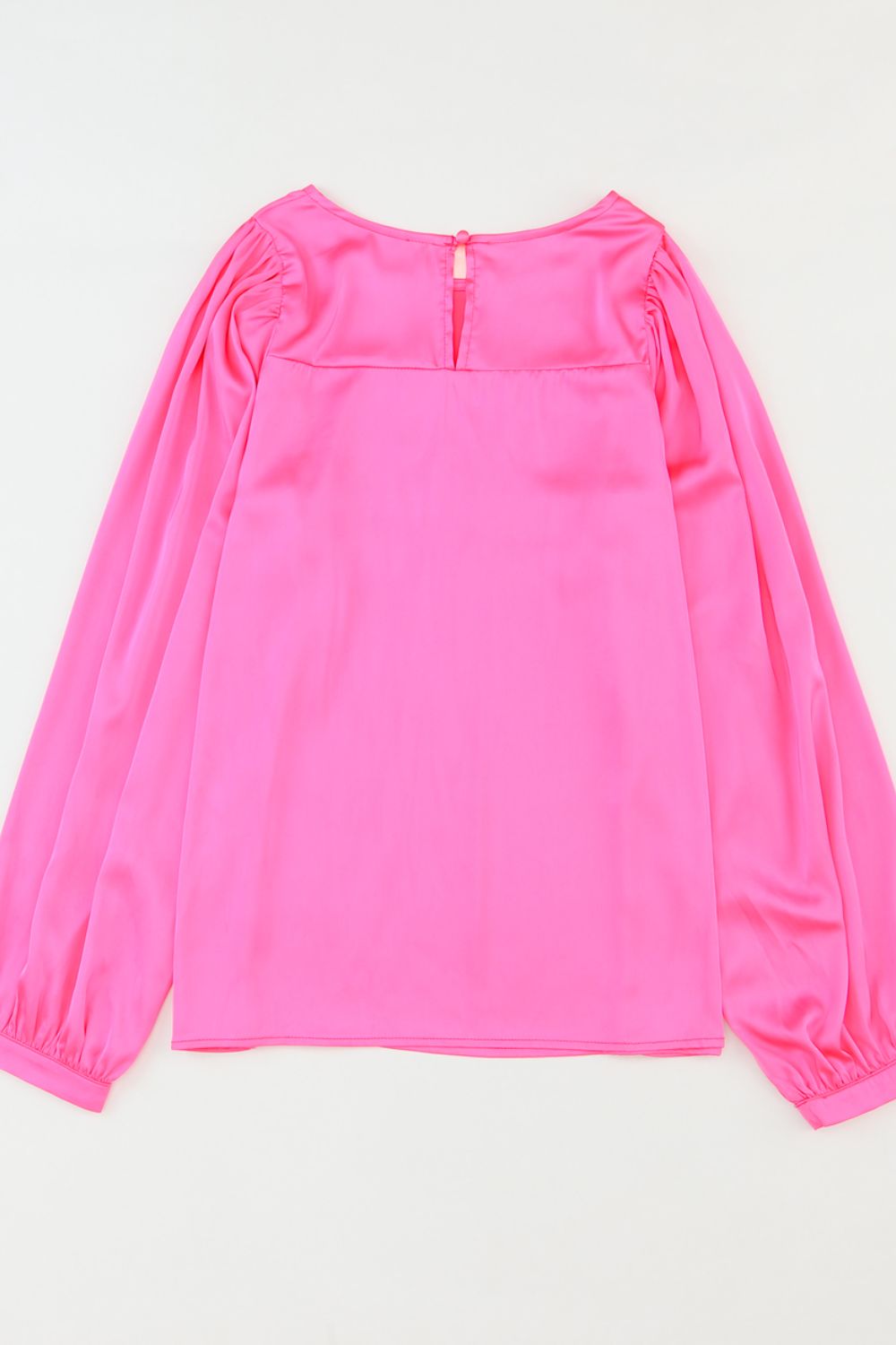 Round Neck Long Sleeve Blouse.