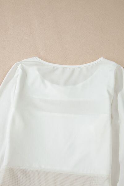 Round Neck Long Sleeve Bodysuit.