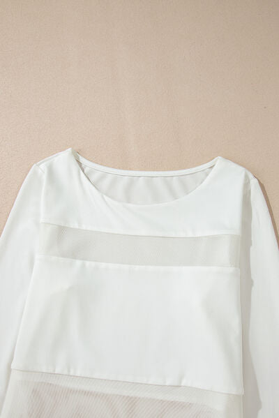 Round Neck Long Sleeve Bodysuit.