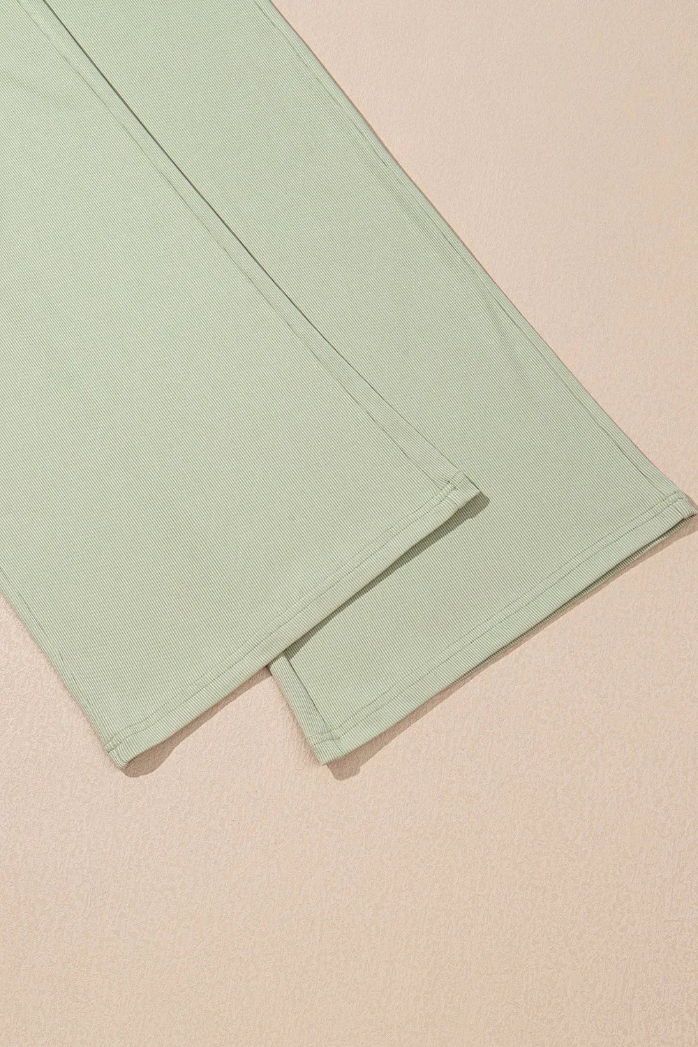 Round Neck Tank Top and High Waist Pants Set.