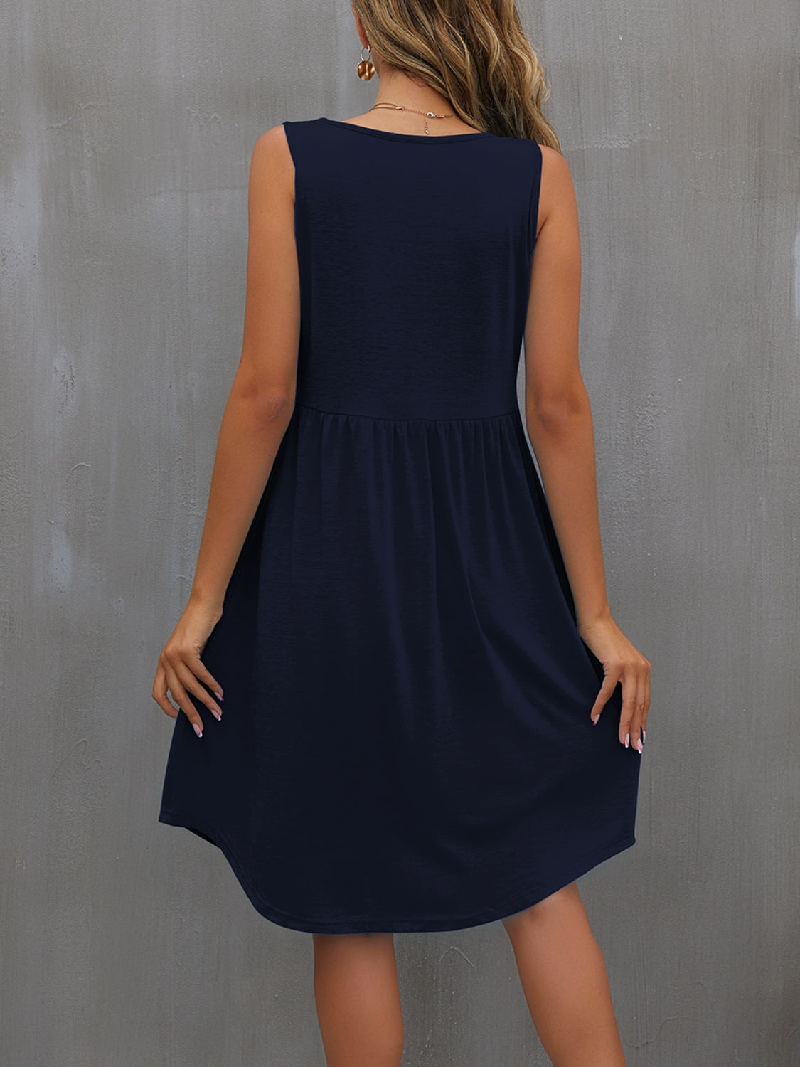 Fam Fam Round Neck Wide Strap Dress.