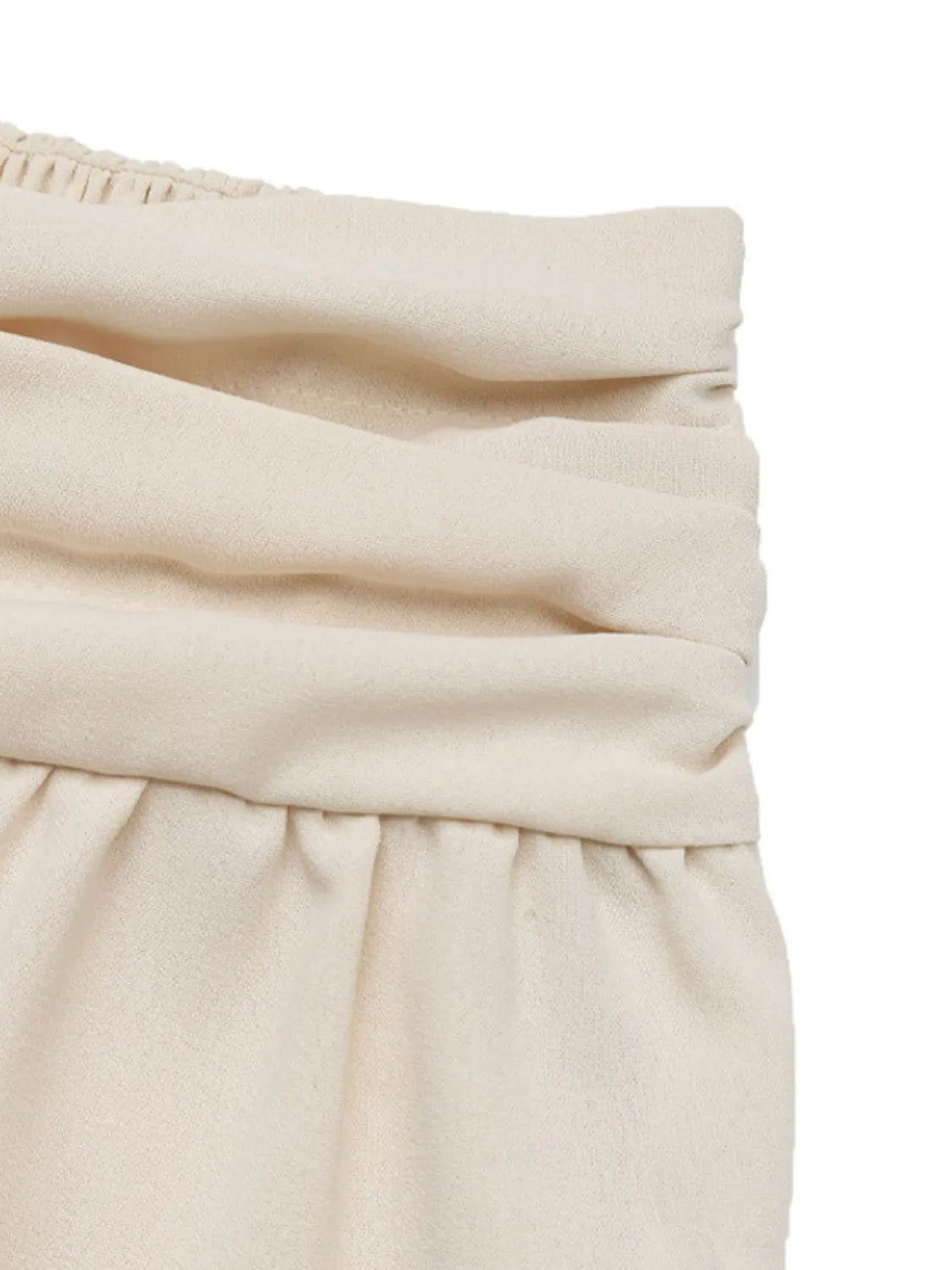 Ruched high waist joggers.