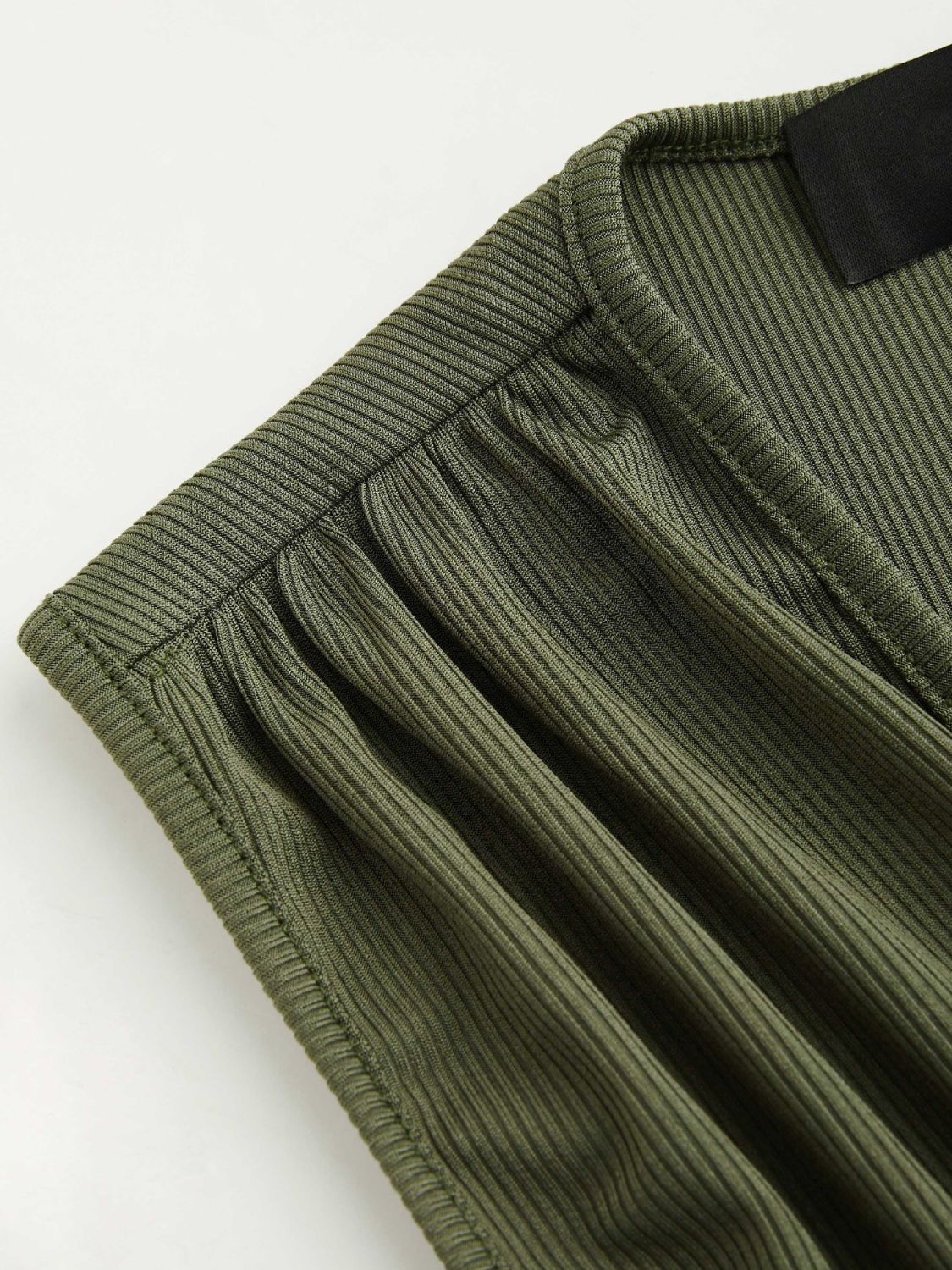 Ruched Plunge Sleeveless Romper.