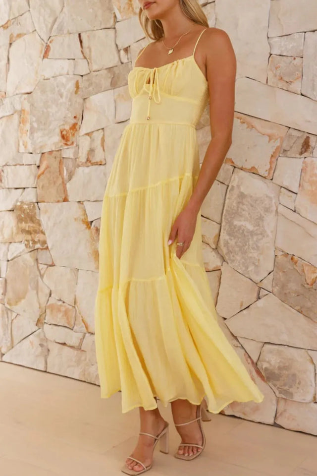 Ruched Smocked Back Cami Dress.