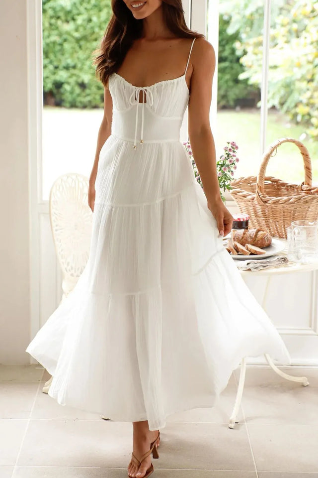 Ruched Smocked Back Cami Dress.