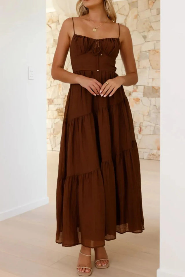 Ruched Smocked Back Cami Dress.