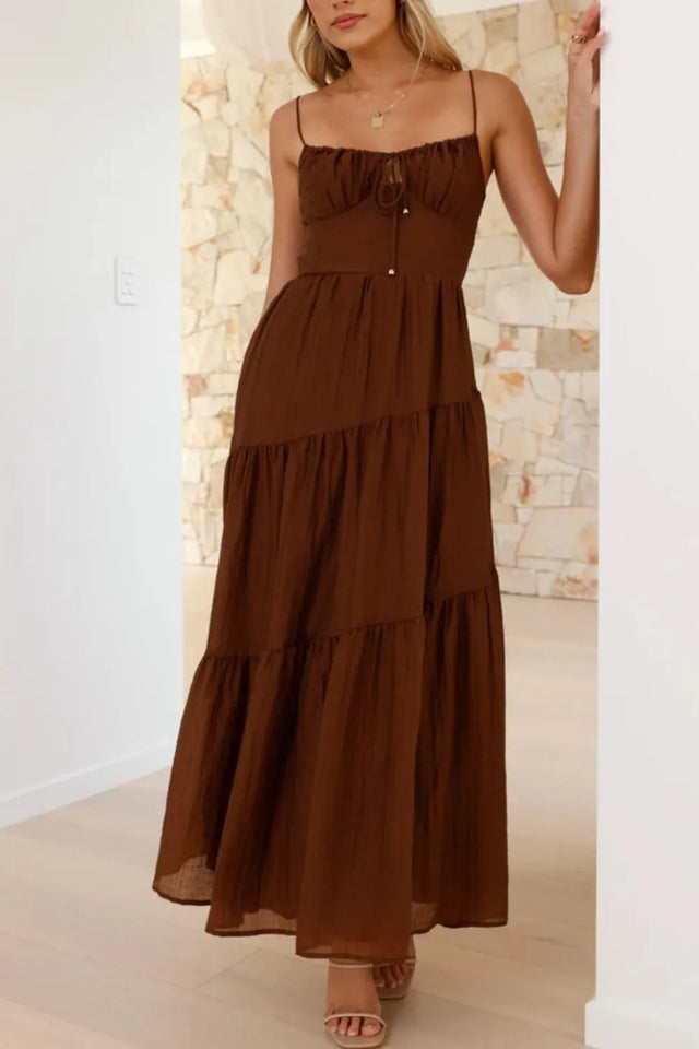 Ruched Smocked Back Cami Dress.