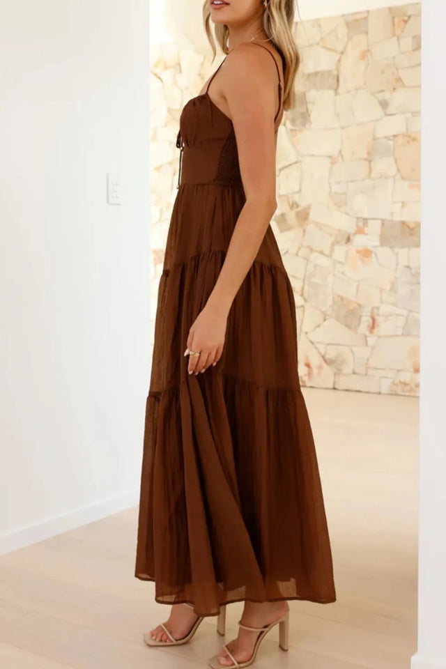 Ruched Smocked Back Cami Dress.