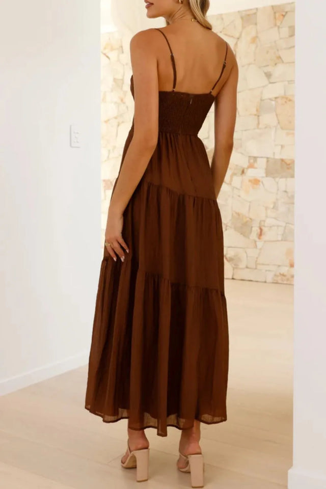 Ruched Smocked Back Cami Dress.