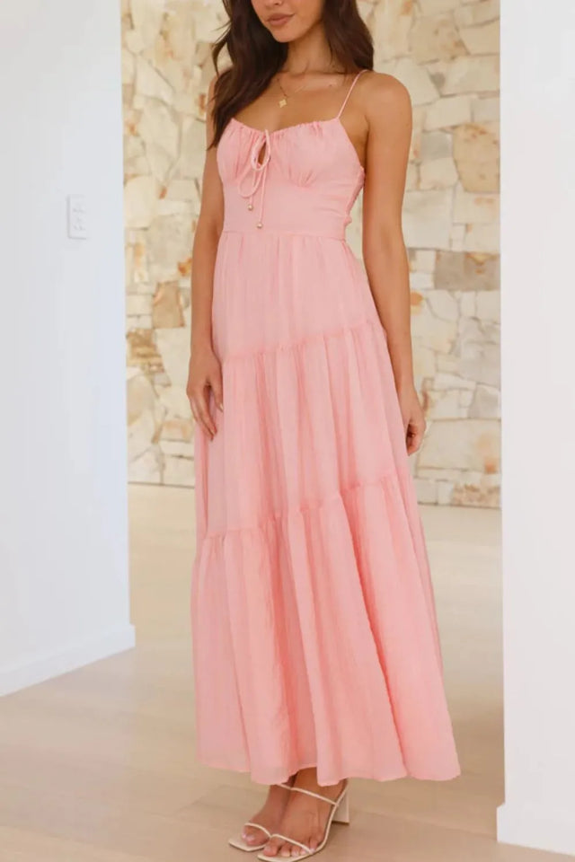 Ruched Smocked Back Cami Dress.