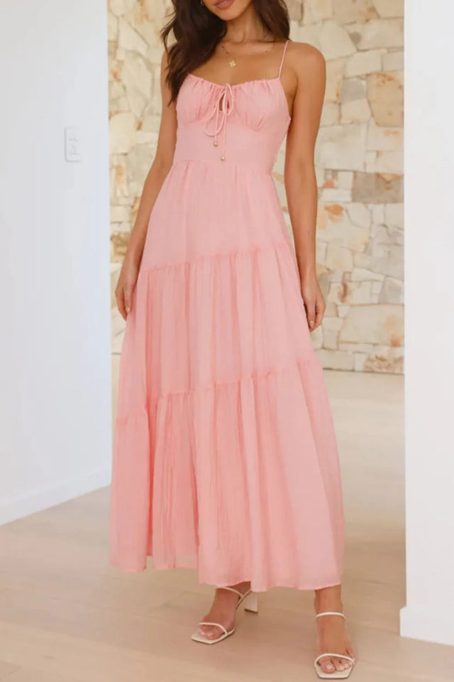 Ruched Smocked Back Cami Dress.
