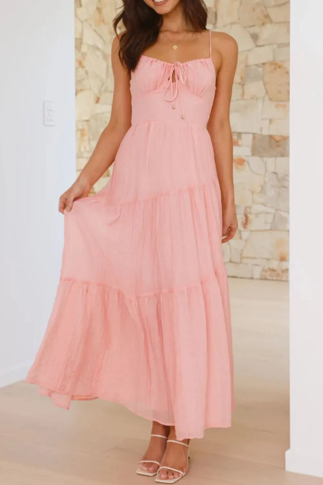 Ruched Smocked Back Cami Dress.