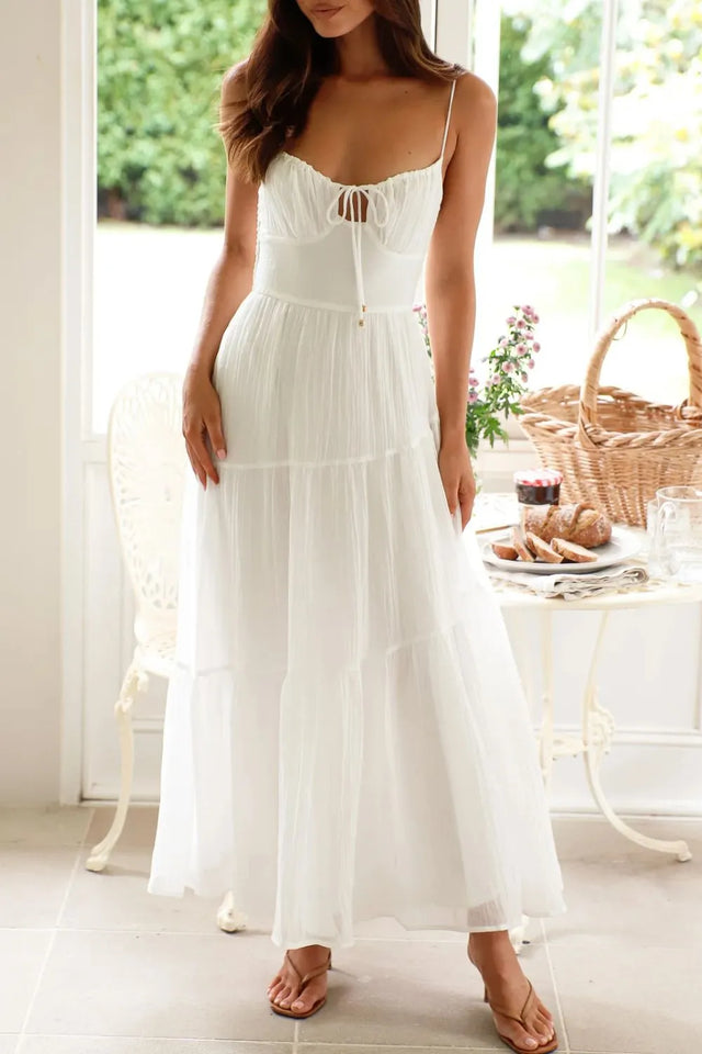 Ruched Smocked Back Cami Dress.
