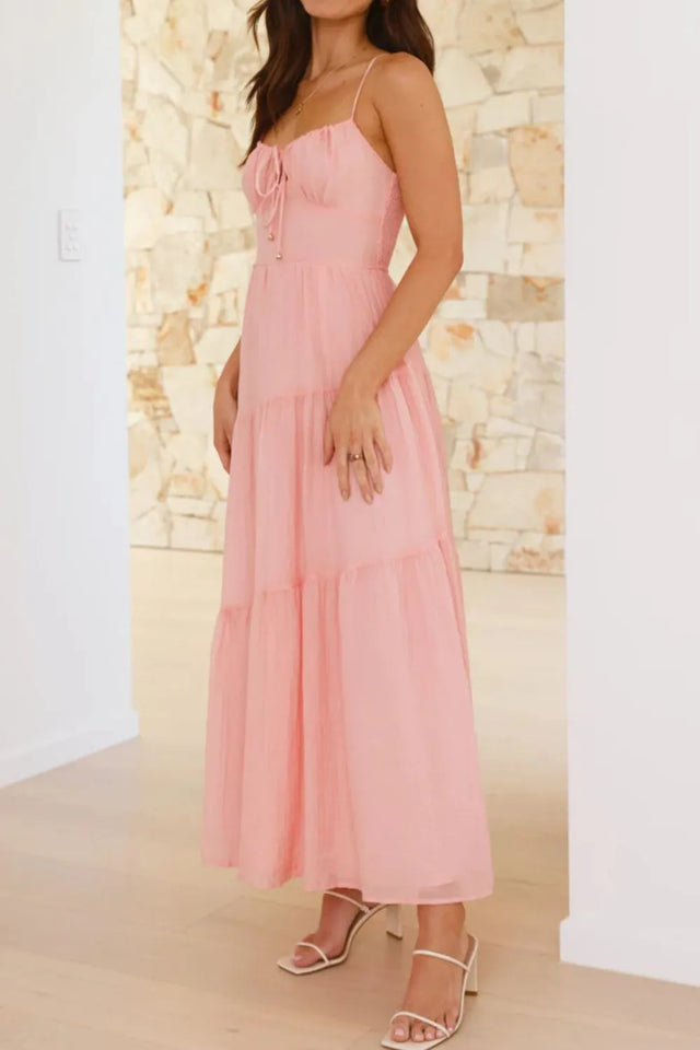 Ruched Smocked Back Cami Dress.