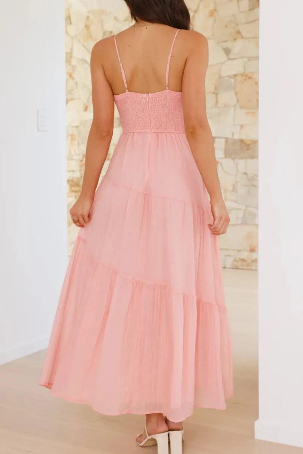 Ruched Smocked Back Cami Dress.