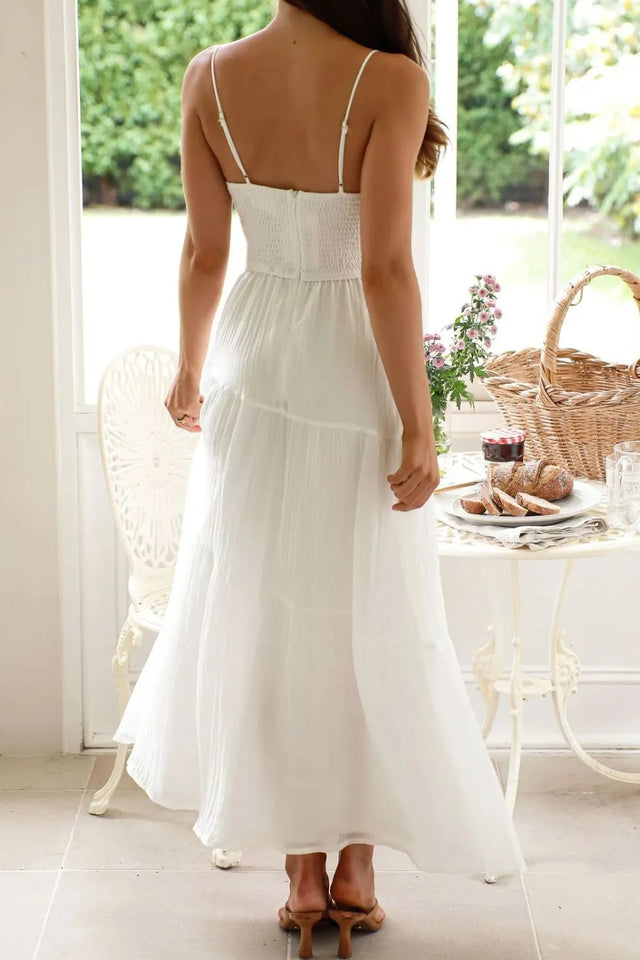 Ruched Smocked Back Cami Dress.