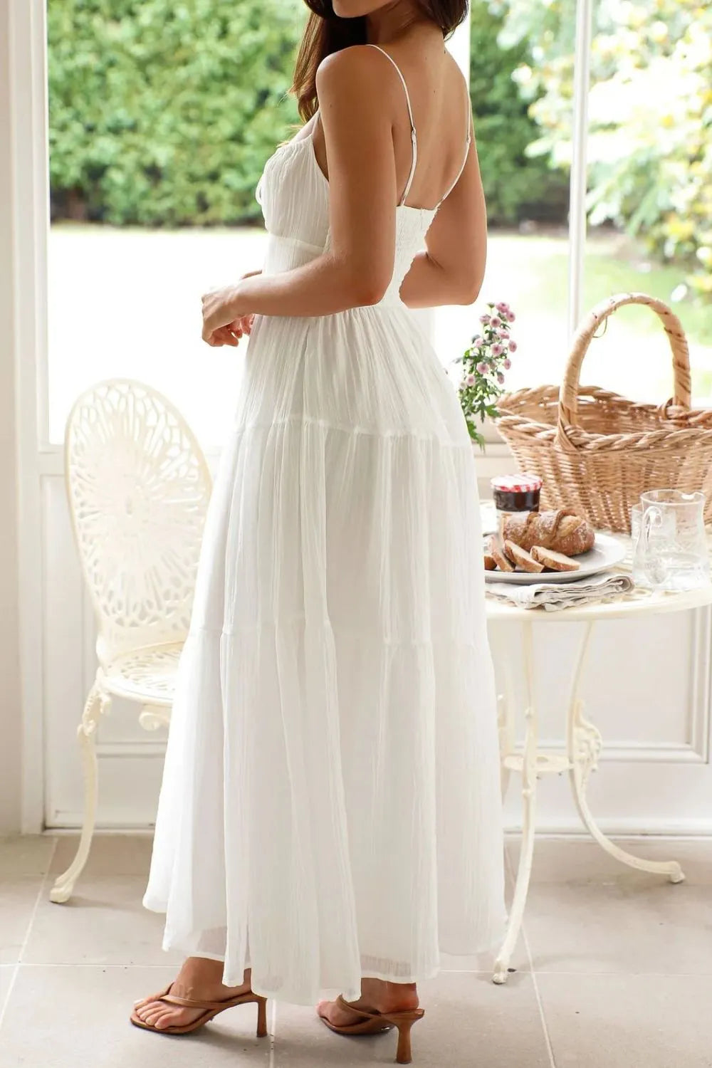 Ruched Smocked Back Cami Dress.